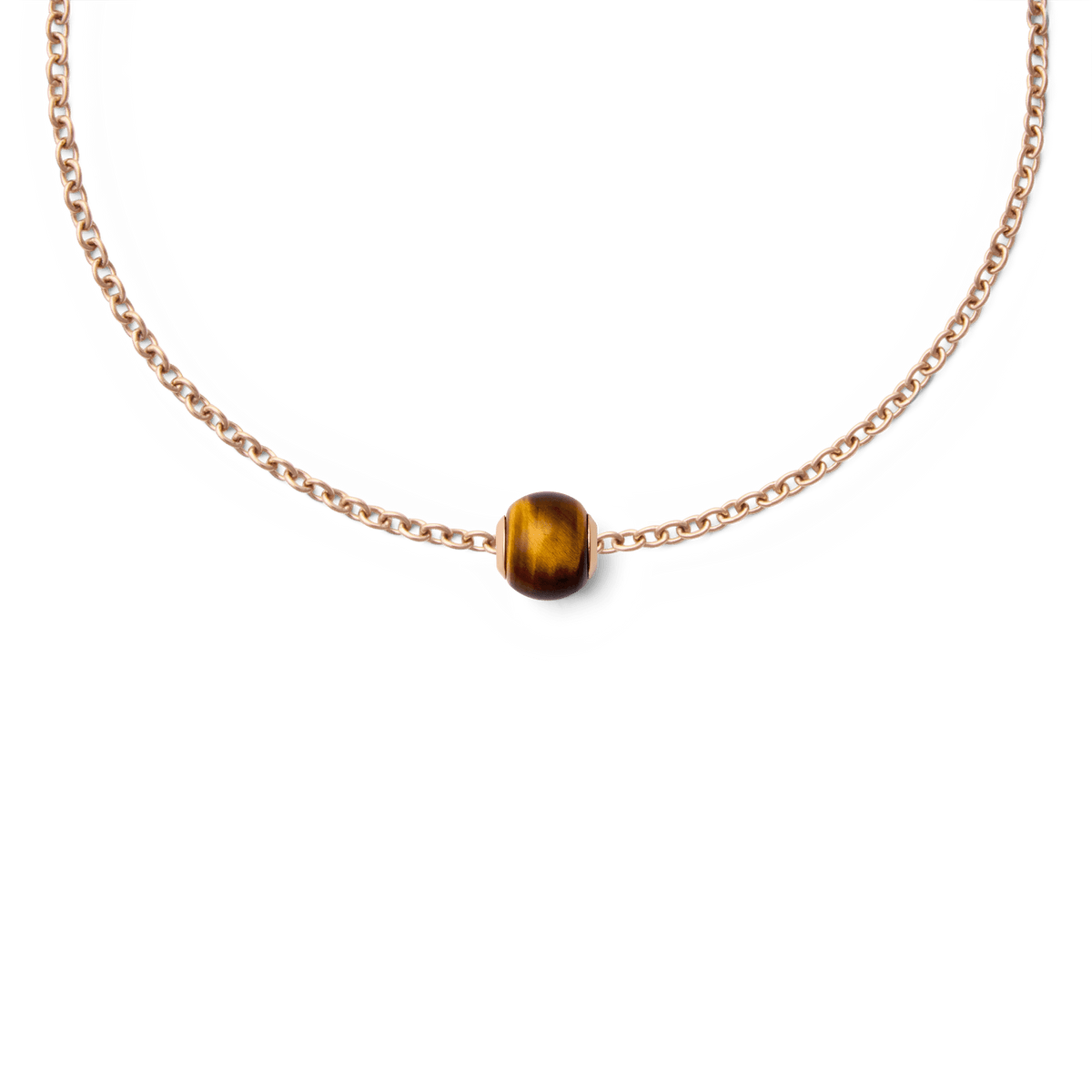 Tiger-eye Orb Rose Gold charm