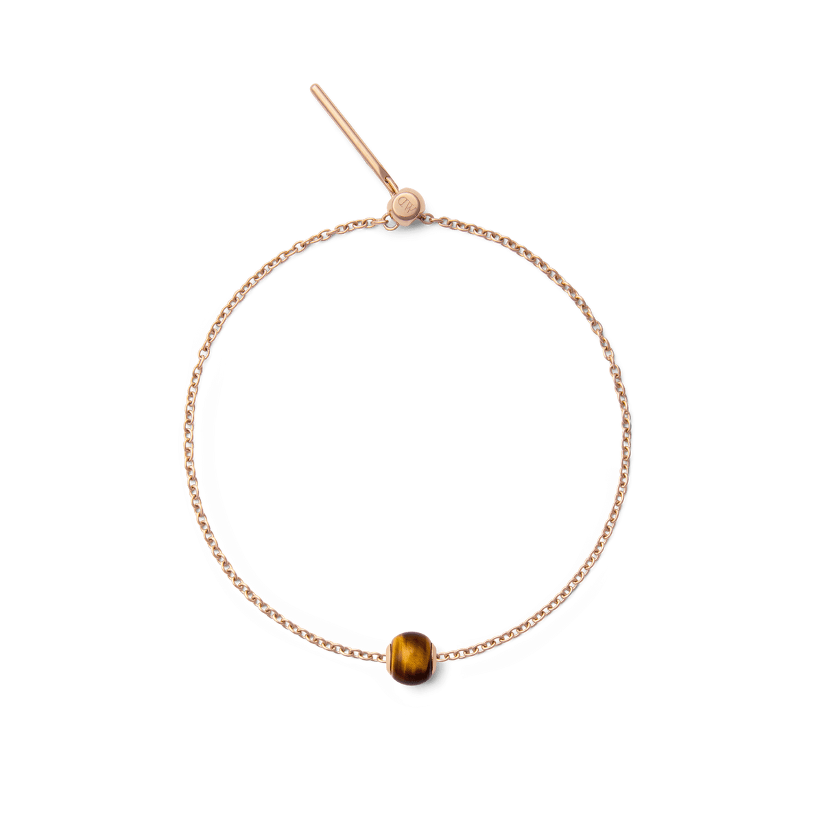 Tiger-eye Orb Rose Gold charm