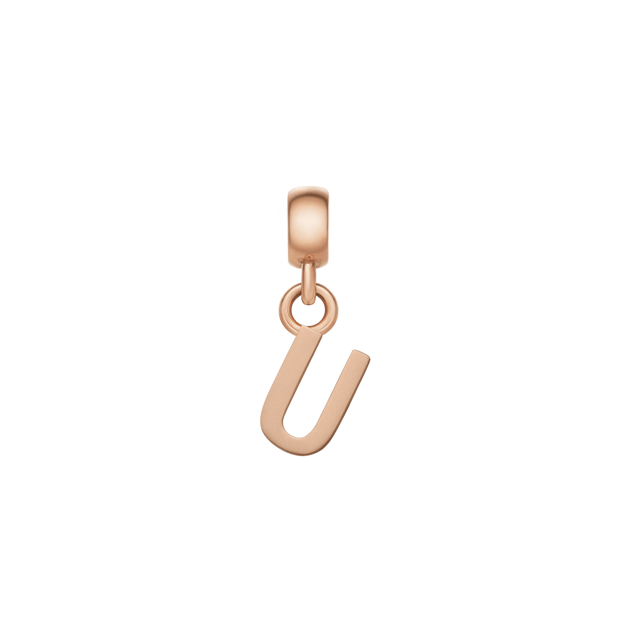 Letter Charm Rose Gold