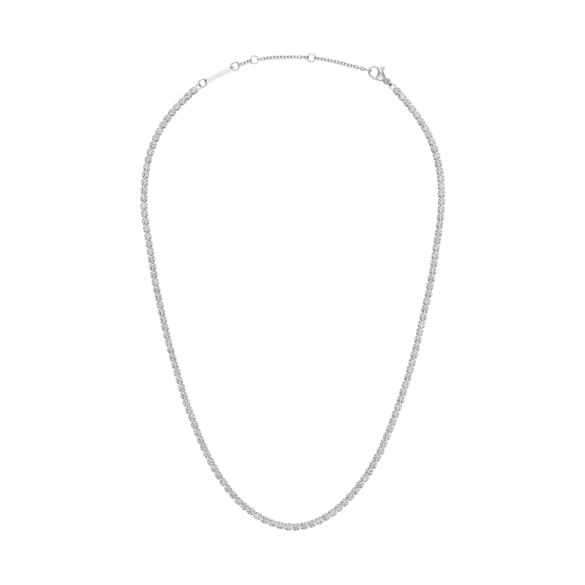 Classic Tennis Necklace Silver