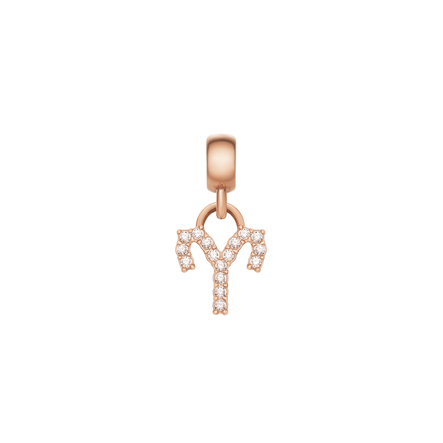 Crystal Zodiac Charm Rose Gold