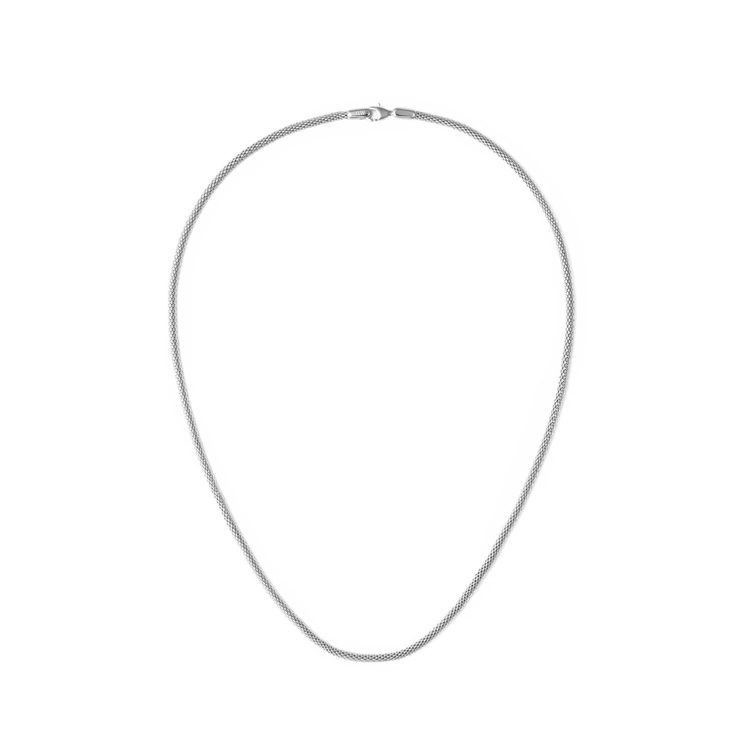 Tide Mesh Necklace Silver 2.8