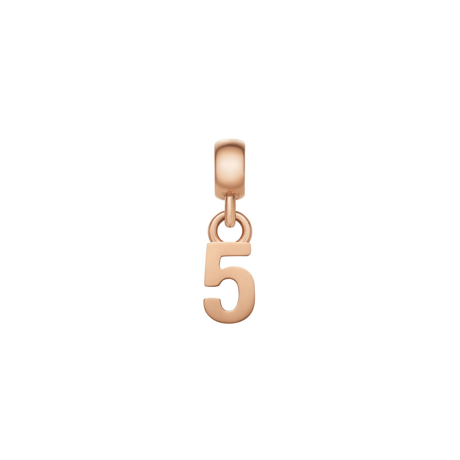 Number Charm Rose Gold