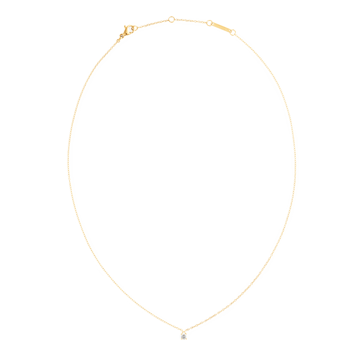 Mirelle Solitaire Necklace Gold
