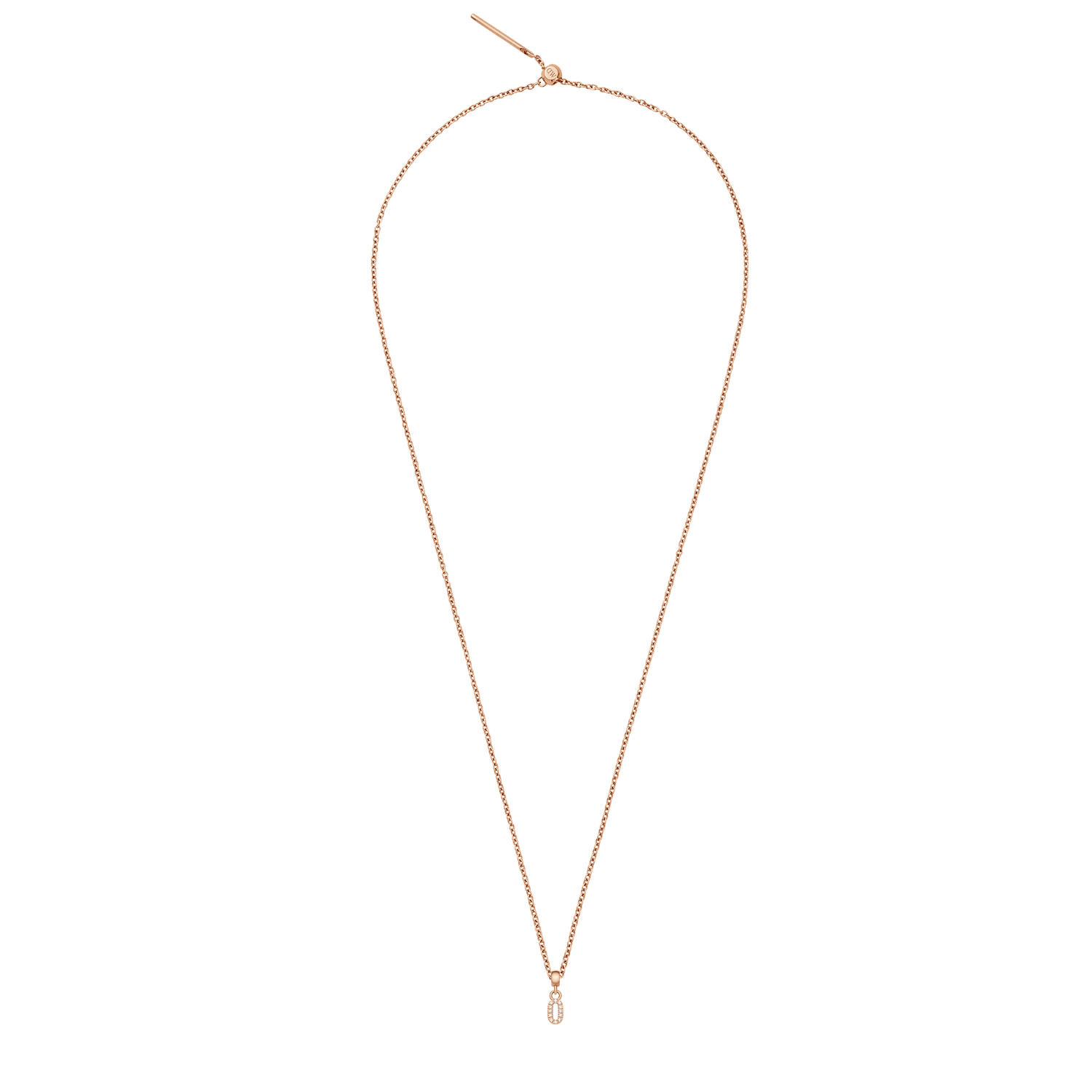 Crystal Number Charm Rose Gold