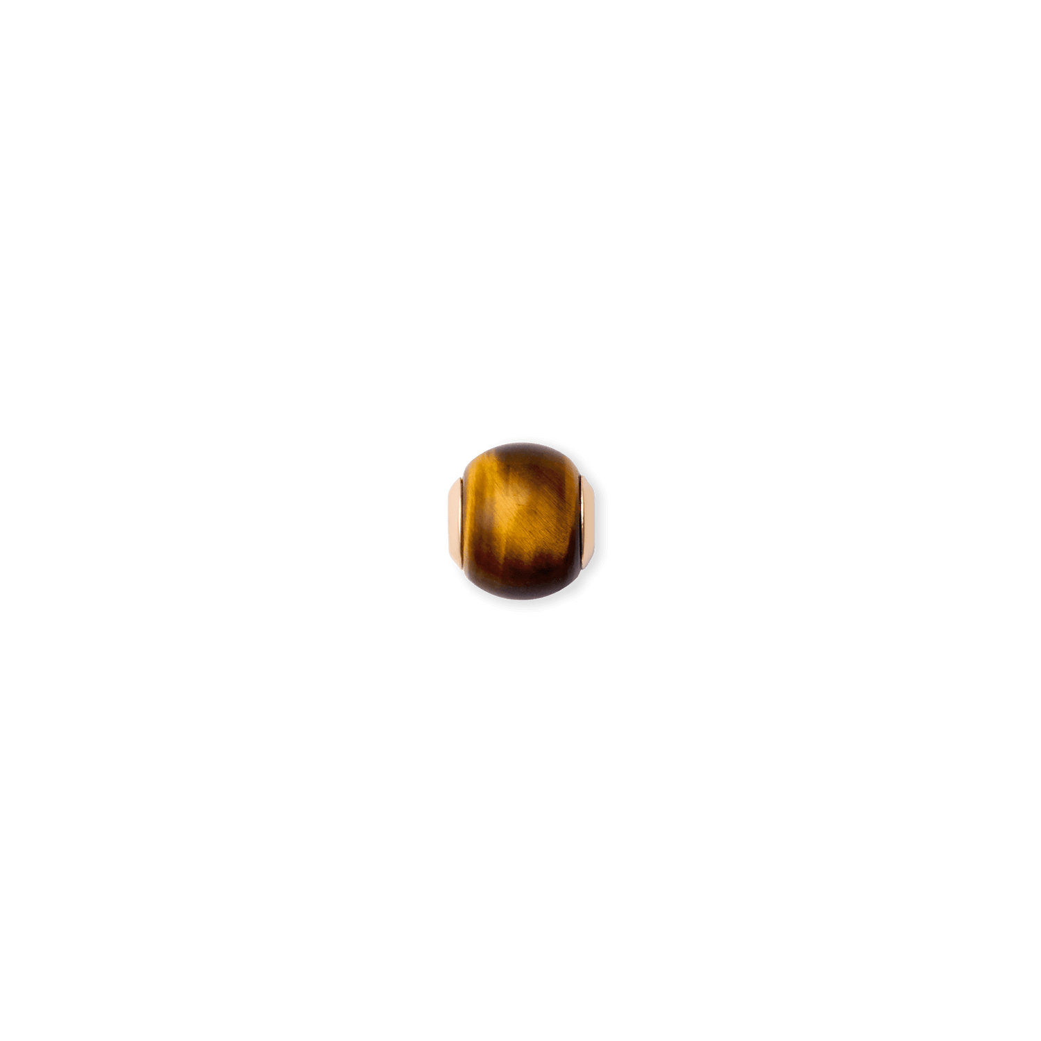 Tiger-eye Orb  Rose Gold charm