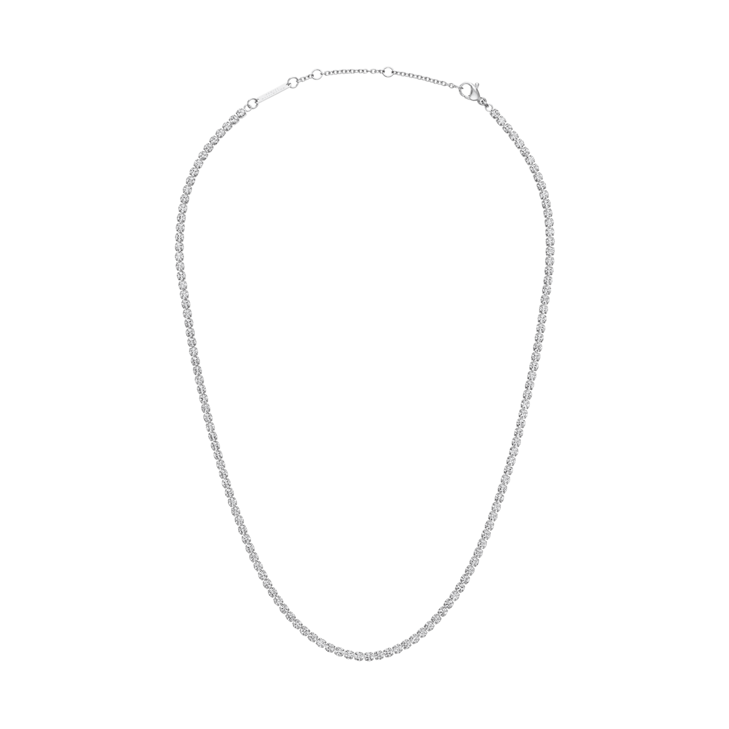 Classic Tennis Necklace Silver